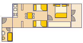 Půdorys apartmánu - A1 - 2+2