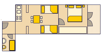 Ground-plan of the apartment - A1 - 2+2